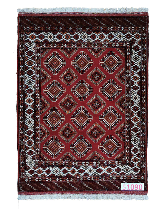 Apadana Hand Made Rug Turkaman 51090  (155cm x 125cm)