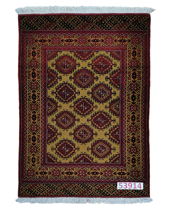 Apadana Hand Made Rug Turkaman 53914  (150cm x 105cm)
