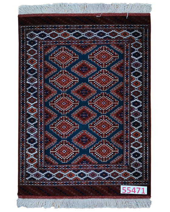 Apadana Hand Made Rug Turkaman 55471  (150cm x 110cm)