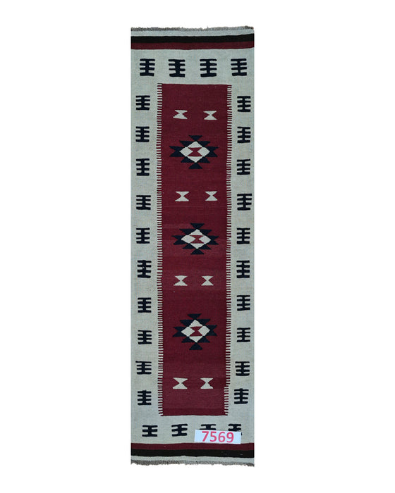Apadana Hand Made Rug Kilim 7569 (200cm x 60cm)