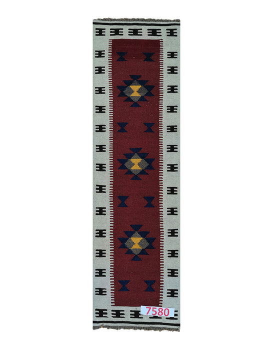 Apadana Hand Made Rug Kilim 7580 (200cm x 60cm)